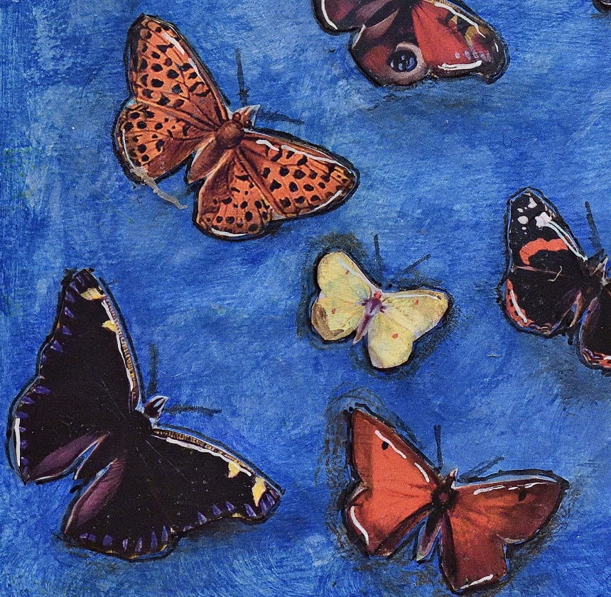 Art Journal Only a dark coccoon butterflies